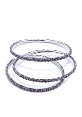 ABS by Allen Schwartz Three Piece Pave Bangles