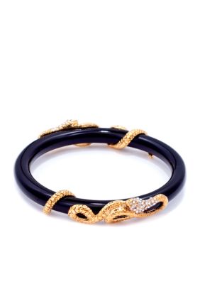 ABS by Allen Schwartz Black Snake Wrap Resin Bangle