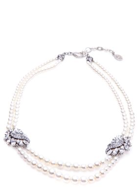 Ben-Amun Two Row Pearl Necklace 