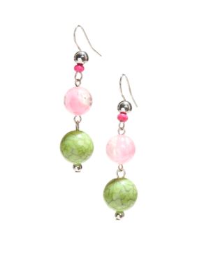 New Directions Strawberry Lime Linear Drop Earrings