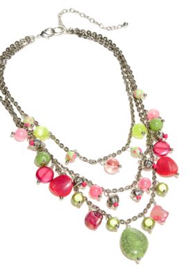 New Directions Strawberry Lime Statement Necklace