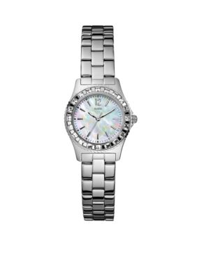 GUESS Women's Petite Sport Steel Bracelet Watch