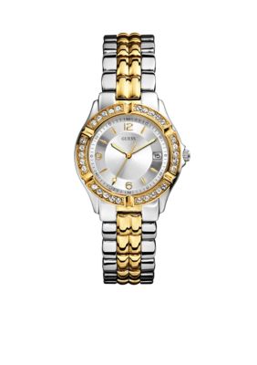 GUESS Women's Mid-Size Two Tone Steel Bracelet Watch