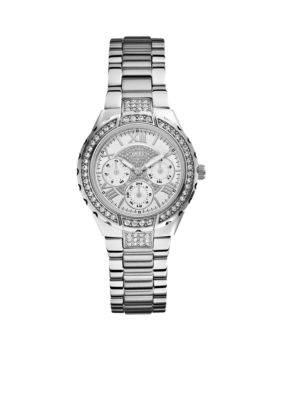 GUESS Women's Mid-Size Steel Bracelet Multi-Function Watch