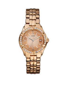 GUESS Women's Sporty Rose Gold Mid-Size Watch