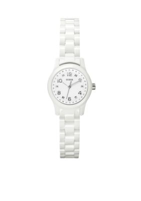 GUESS Women's White Polycarbonate Watch