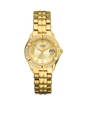 GUESS Women's Gold tone Sporty Mid-Size