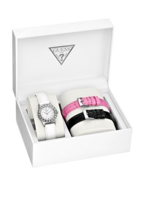 GUESS Interchangeable Leather Strap Boxed Set