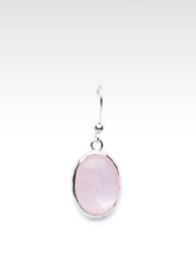 Belk Silverworks Oval Pink Mother of Pearl Cracked Shell Earrings