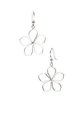 Belk Silverworks Sterling Silver Open Flower Earrings