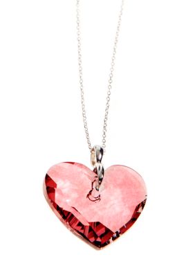 Belk Silverworks Light Amethyst Swarovski Heart Pendant
