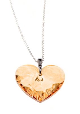 Belk Silverworks Light Amethyst Swarovski Heart Pendant