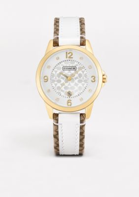 COACH CLASSIC SIGNATURE STRAP WATCH