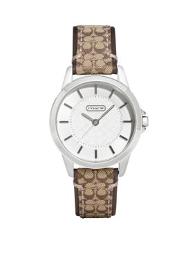 COACH CLASSIC SIGNATURE STRAP WATCH