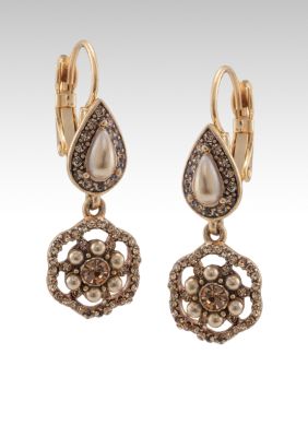 Carolee Good As Gold Double Drop Earring