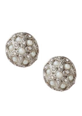Carolee Fresh Florals Buttons Earrings