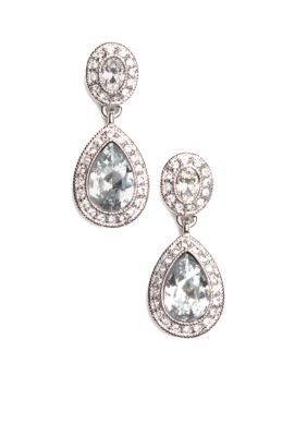 Carolee Pave Stone Drop Earrings