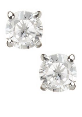 Carolee Round CZ Stud Earrings