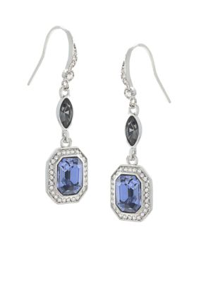 Carolee Large Deco Emerald Drop Earrings