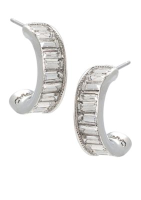 Carolee Very Vintage Baguette Hoops