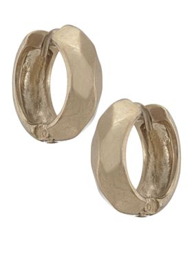 Carolee Satin Gold Hoop Earrings