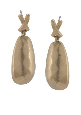 Carolee Gilded Sparkle Double Drop Earrings