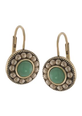 Carolee Sand Shades Circle Drop Pierced Earrings