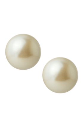 Carolee 10 MM Simulated Pearl Stud Earrings