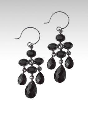 Carolee Multi Crystal Jet Drop Earring