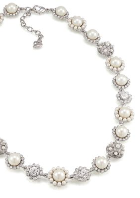 Carolee Floral Seed Pearl Collar