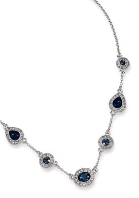 Carolee Simply Blue Crystal Illusion Necklace