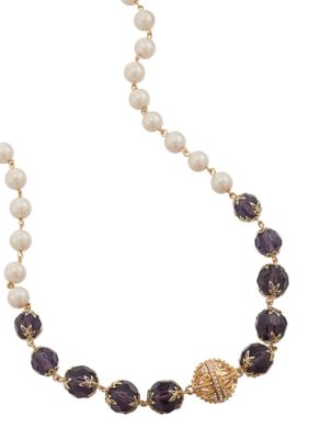 Carolee Purple Haze Mixed Strand Necklace