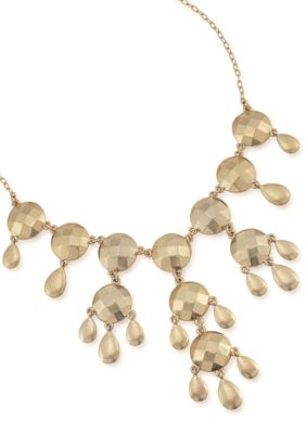 Carolee Satin Gold Drama Necklace