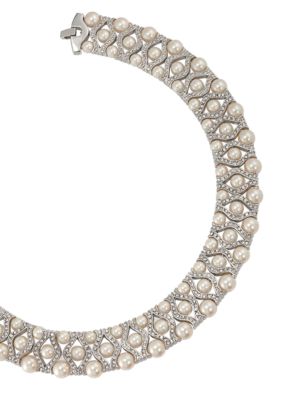 Carolee 40th Anniversary Outrageous Faux Dramatic Pearl Collar Necklace 