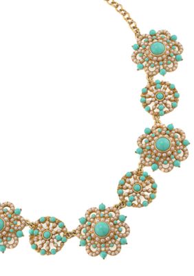 Carolee Blue Skies Casted Bib Collar 