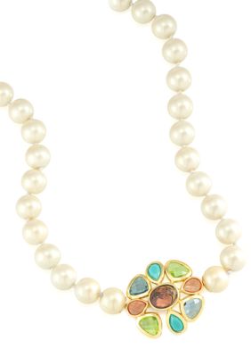 Carolee Jeweled Closure Pearl Strand