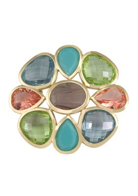 Carolee Large Jeweled Brooch