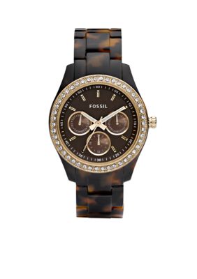 Fossil Ladies Stella Tortoise Bracelet with Chocolate Dial