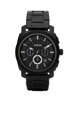 Fossil Men's Black IP Bracelet 'The Machine' Watch