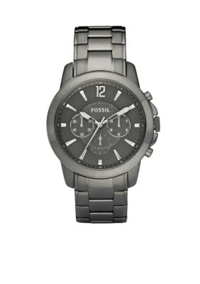 Fossil Grant Plated Stainless Steel Watch - Smoke