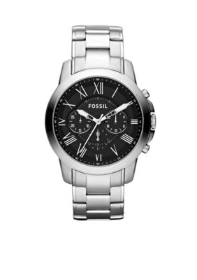 Fossil Men's Stainless Steel Round Chronograph Grant Watch