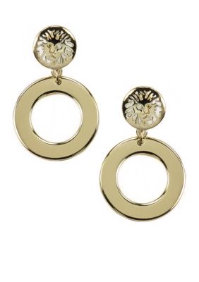 Anne Klein Clip Door Knocker Earrings