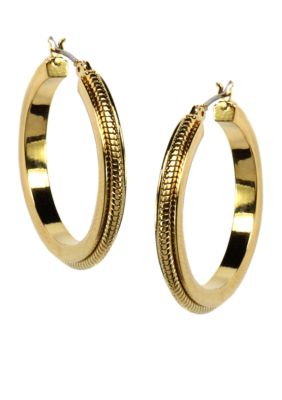 Anne Klein Gold Tone Hoop Earrings