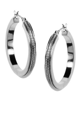 Anne Klein Silver Hoop Earrings