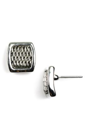 Anne Klein Silver Mesh Earrings
