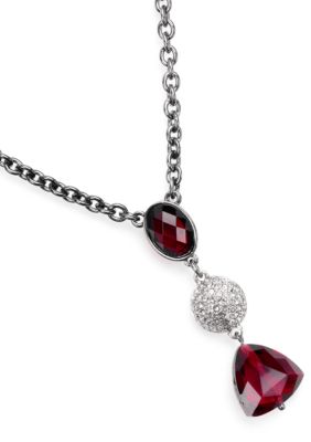 Anne Klein Red Y Necklace