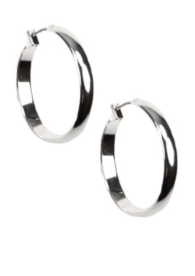 Anne Klein Silver Hoop Earrings