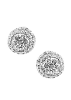Anne Klein Crystal Fireball Stud Earrings