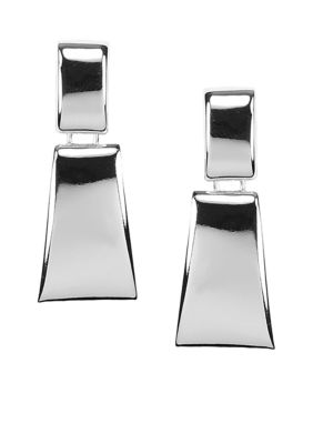 Anne Klein Silver Rectangular Drop Earring