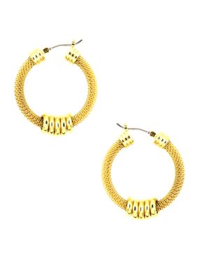 Anne Klein Gold Mesh Click-it Hoops